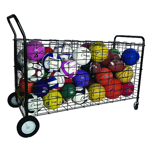 Champion Sports Double-Sided Lockable Ball Locker, Metal, 176 lb Capacity, 24 x 59 x 37, Black (DSLX)