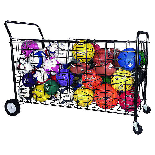 Champion Sports Double-Sided Lockable Ball Locker, Metal, 176 lb Capacity, 24 x 59 x 37, Black (DSLX)