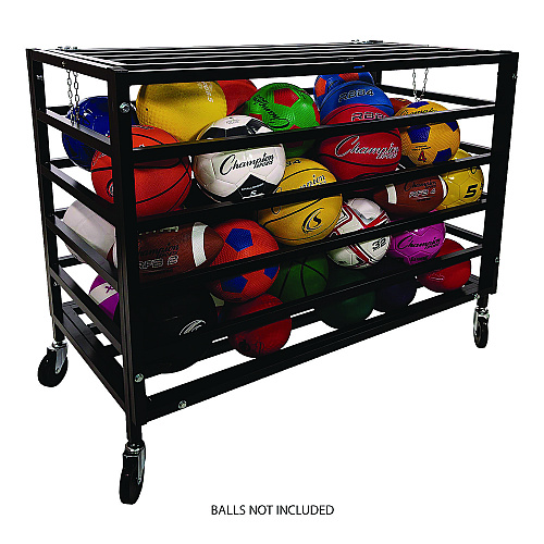 Champion Sports All Pro Lockable Ball Locker, Metal, 220 lb Capacity, 24 x 47 x 37, Black (MBLX)