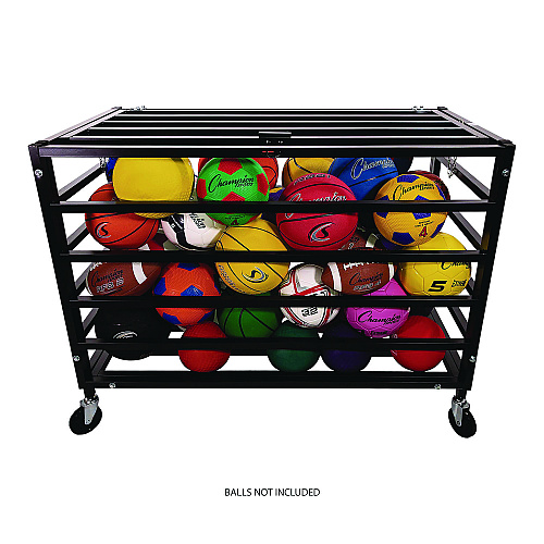 Champion Sports All Pro Lockable Ball Locker, Metal, 220 lb Capacity, 24 x 47 x 37, Black (MBLX)