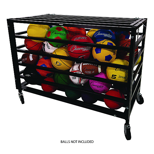 Champion Sports All Pro Lockable Ball Locker, Metal, 220 lb Capacity, 24 x 47 x 37, Black (MBLX)