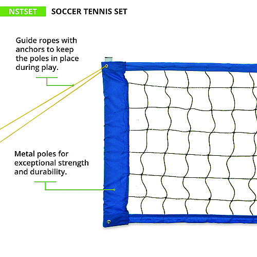 Champion Sports Soccer Tennis Net, 28" x 10 ft (NSTSET)