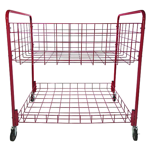 Champion Sports Back Ease Storage Cart, Metal, 176 lb Capacity, 30 x 43 x 45, Red (OCLX)