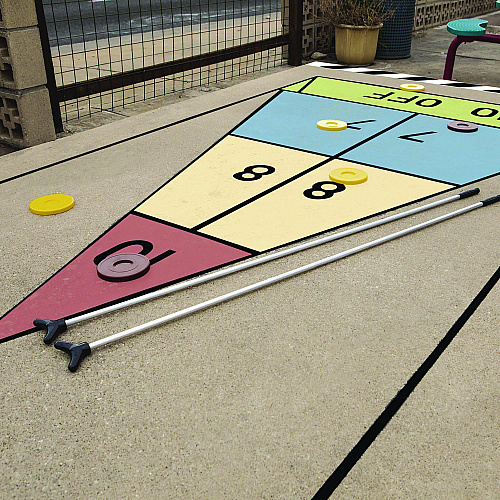 Champion Sports Shuffleboard Set, 4 Cues, 8 Pucks (SBA10)