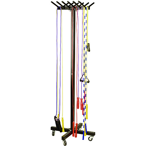 Champion Sports Portable Jump Rope Metal Rack, 23" x 23" x 65", Black (JRS12M)