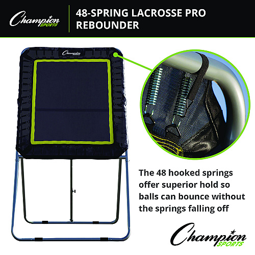 Champion Sports Deluxe Lacrosse Ball Rebounder, 6 ft  x 3 ft, 1.5" dia Frame (LBT43)
