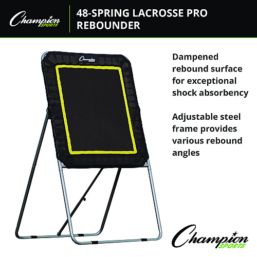 Champion Sports Deluxe Lacrosse Ball Rebounder, 6 ft  x 3 ft, 1.5" dia Frame (LBT43)