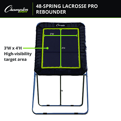 Champion Sports Deluxe Lacrosse Ball Rebounder, 6 ft  x 3 ft, 1.5" dia Frame (LBT43)
