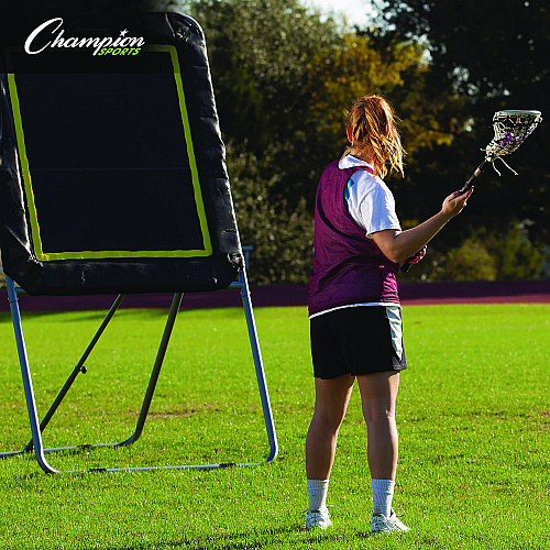 Champion Sports Deluxe Lacrosse Ball Rebounder, 6 ft  x 3 ft, 1.5" dia Frame (LBT43)