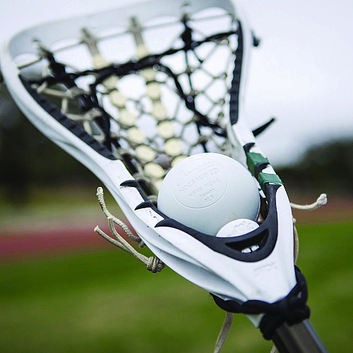 Champion Sports Lacrosse Balls in a Bucket, 11" x 11" Bucket with 36 White Rubber Balls (LBWN36)