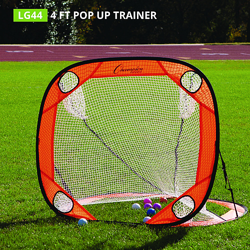 Champion Sports Lacrosse Pop Up Target Trainer, 4 ft x 4 ft (LG44)