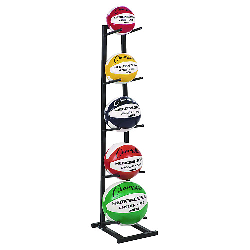 Champion Sports Single Medicine Ball Tree, 11" x 15" x 52", Black (MBR1)