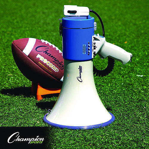 Champion Sports 18-Watt Voice Record Megaphone, 1,000 yds Range, 18 W to 35 W (MP18W)