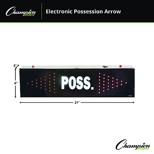 Champion Sports Electronic Possession Arrow, 21" x 3" x 6", Black Face, Red Graphics (PARROW)