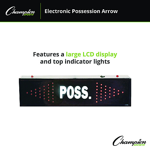 Champion Sports Electronic Possession Arrow, 21" x 3" x 6", Black Face, Red Graphics (PARROW)