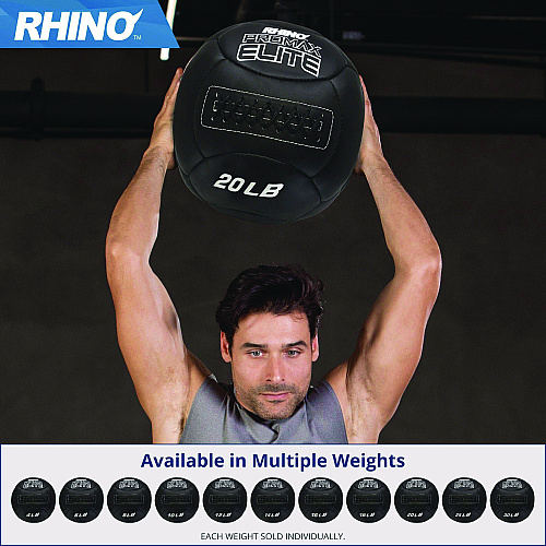 Champion Sports Rhino Promax Elite Medicine Ball, 14 lb, Black (PRX14)