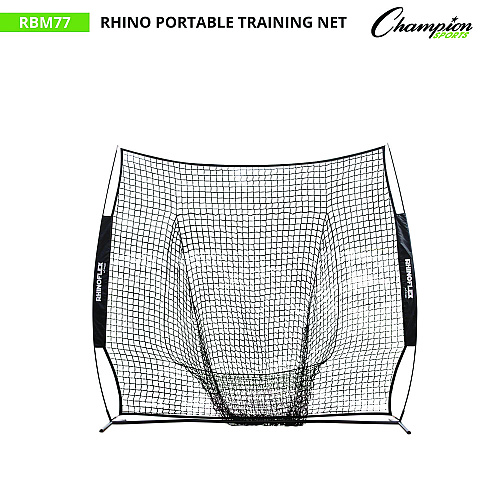 Champion Sports Rhino Portable Training Net, 7 ft x 7 ft (RBM77)