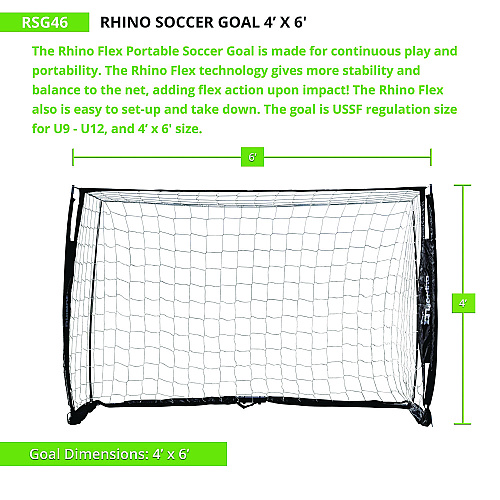Champion Sports Rhino Soccer Goal, 48"  x 72" (RSG46)