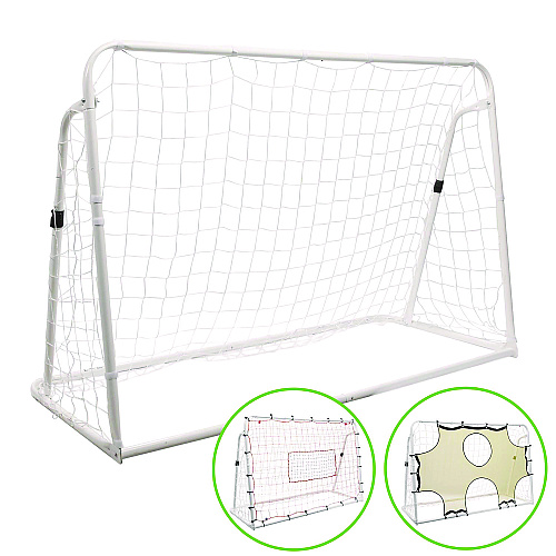 Champion Sports 3-in-1 Soccer Training Goal, 6 ft  x 4 ft, 1.25" dia Frame (SG3IN1)