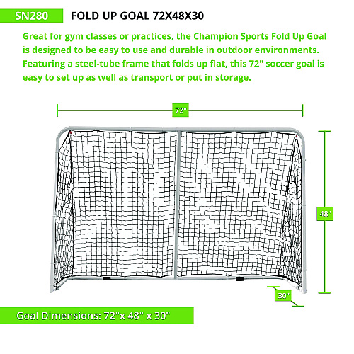 Champion Sports Fold Up Goal, 72" x 48" (SN280)
