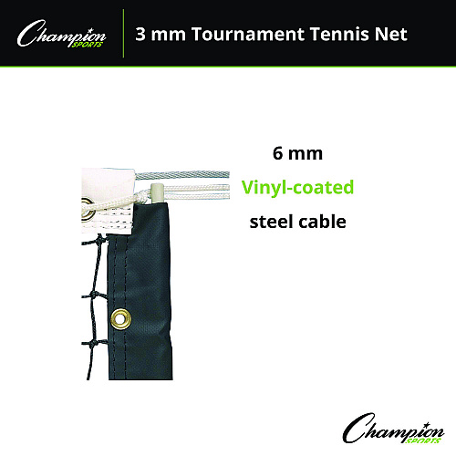 Champion Sports Tournament Tennis Net, 42 ft x 3.5 ft (T100)