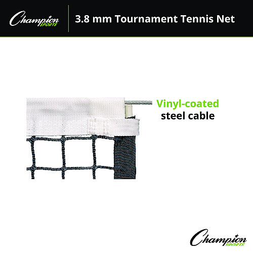 Champion Sports Four-Season Tournament Tennis Net, 42 ft x 3.5 ft, 0.13" dia (T500)