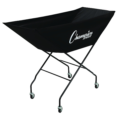 Champion Sports Pro Collapsible Volleyball Cart, 23" x 55" x 41", Black (VCPRO)