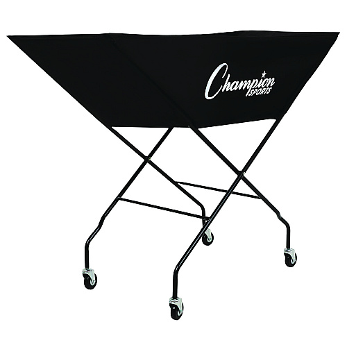 Champion Sports Pro Collapsible Volleyball Cart, 23" x 55" x 41", Black (VCPRO)