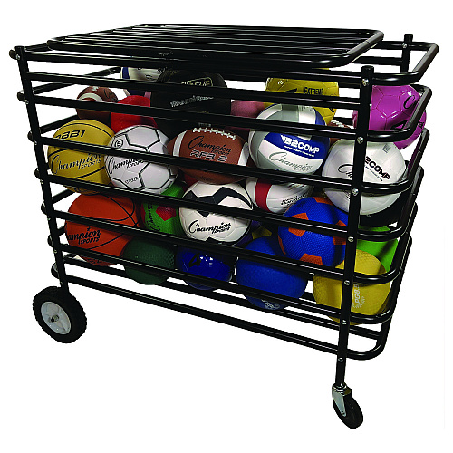 Champion Sports Ultimate Lockable Ball Locker, 24" x 44" x 39", Black (UBX)