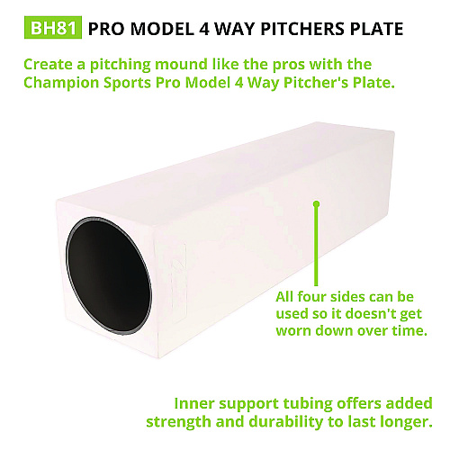 Champion Sports Pro Model 4-Way Pitcher's Box, 24" x 6" (BH81)