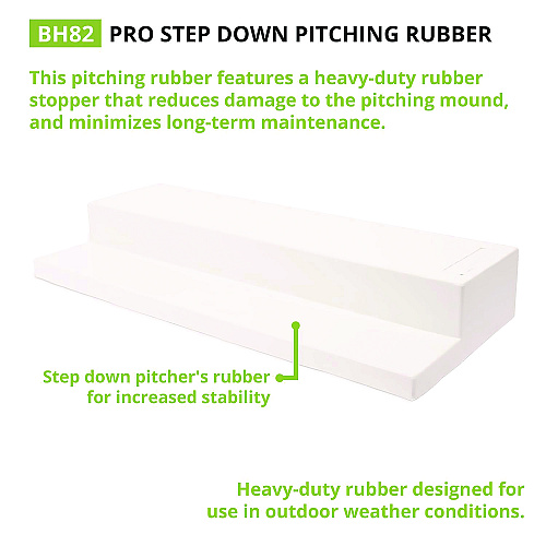 Champion Sports Pro Step Down Pitching Rubber, 24" x 6" (BH82)