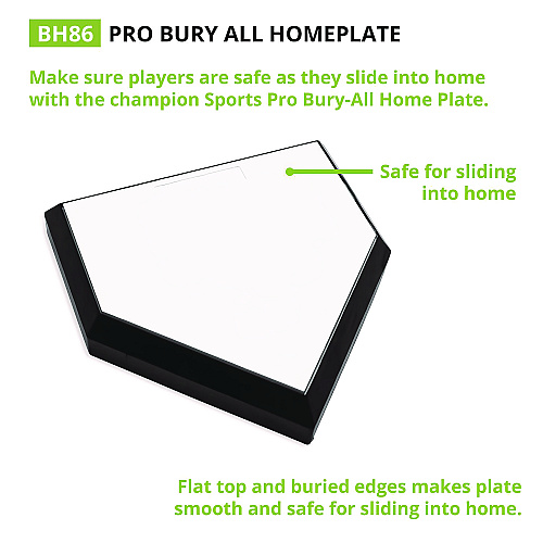 Champion Sports Pro Bury All Homeplate, 20" x 20" x 4" (BH86)