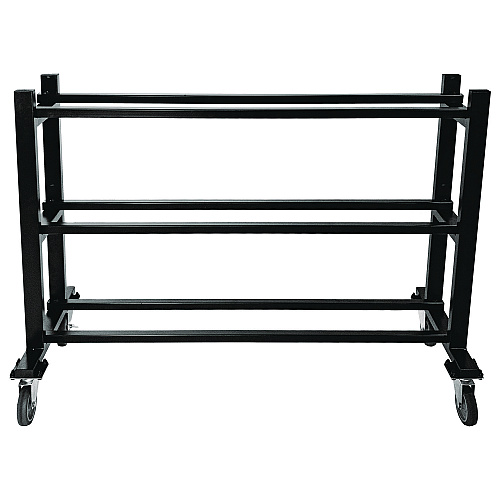 Champion Sports Deluxe Heavy-Duty Basketball Cart, Metal, 220 lb Capacity, 16 x 50.75 x 34.75, Black (BKCART)