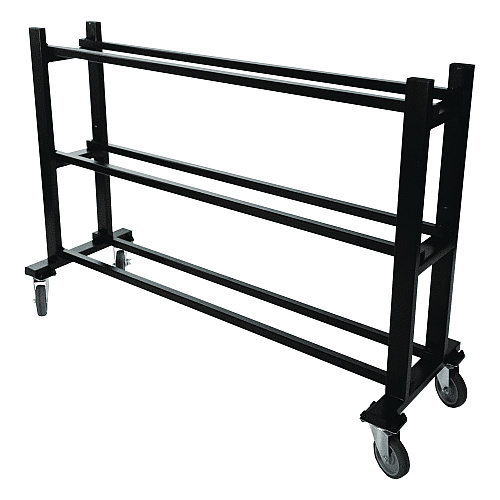 Champion Sports Deluxe Heavy-Duty Basketball Cart, Metal, 220 lb Capacity, 16 x 50.75 x 34.75, Black (BKCART)