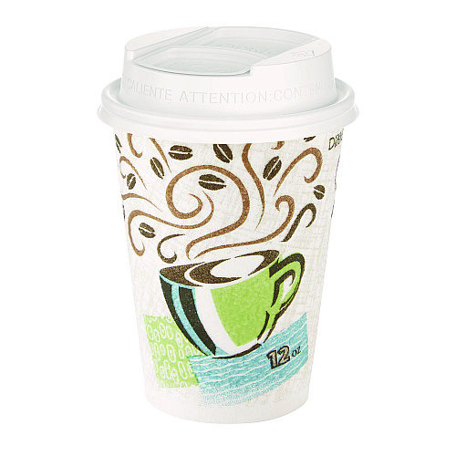 Dixie Smart Top Reclosable Lids for Hot Cups, Fits 10 oz to 20 oz Cups, White, 1,000/Carton (DSL9542)