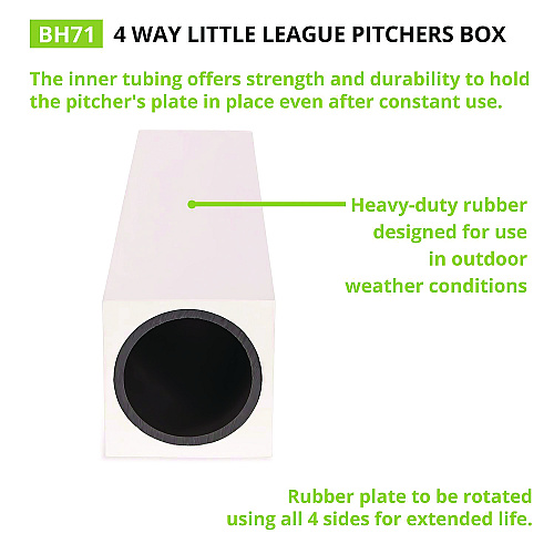 Champion Sports 4-Way Youth Pitcher's Box, 18" x 4" (BH71)