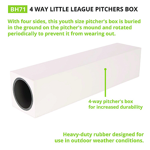 Champion Sports 4-Way Youth Pitcher's Box, 18" x 4" (BH71)