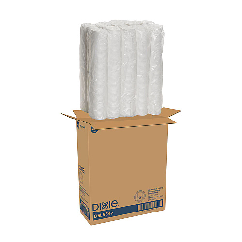 Dixie Smart Top Reclosable Lids for Hot Cups, Fits 10 oz to 20 oz Cups, White, 1,000/Carton (DSL9542)