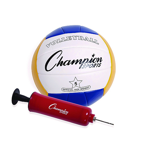 Champion Sports Deluxe Volleyball/Badminton Tournament Set, (4) Rackets/(2) Shuttlecocks/(2) Birdies/Net/Pump/Volleyball (CG202)
