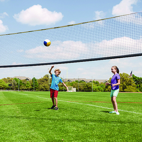 Champion Sports Deluxe Volleyball/Badminton Tournament Set, (4) Rackets/(2) Shuttlecocks/(2) Birdies/Net/Pump/Volleyball (CG202)