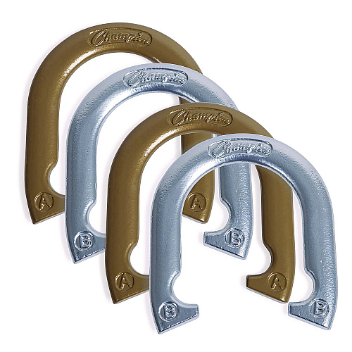 Champion Sports Deluxe Horseshoe Tournament Set, 4 Horseshoes/2 Stakes/Carry Bag/Rule Sheet (CG205)