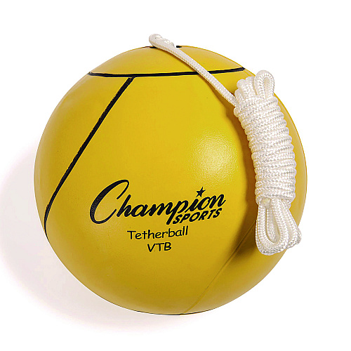 Champion Sports Deluxe Tether Ball Set, Tetherball/102" Cord/(4) 24" Telescoping Poles/Carry Bag/Pump with Needle (DTBSET)