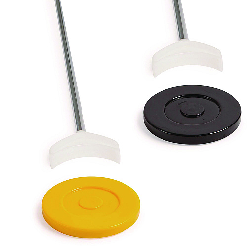 Champion Sports Blacktop Shuffleboard Set, (2) Two-Piece 51" Cues/(8) Discs/Sidewalk Chalk (SBA30)