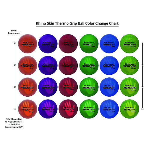 Champion Sports Rhino Skin Thermo Grip Dodgeball Set, 6.3" Diameter, Assorted Colors, 6/Set (RXTHRMSET)