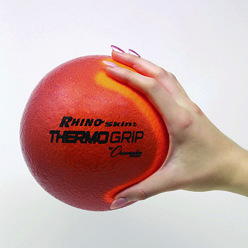 Champion Sports Rhino Skin Thermo Grip Dodgeball Set, 6.3" Diameter, Assorted Colors, 6/Set (RXTHRMSET)
