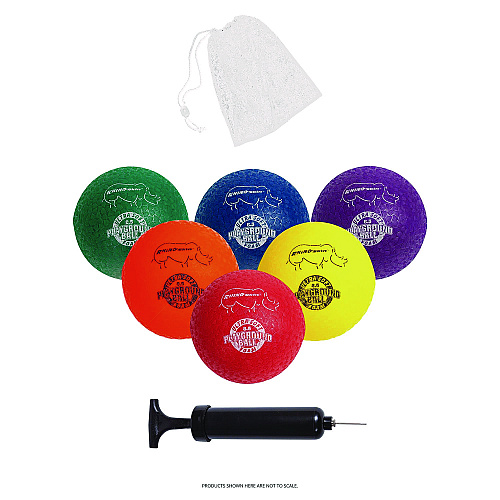 Champion Sports Rhino Soft Playground Ball Set, 8.5" Diameter, Assorted Colors, 6/Set (RSPGSET)
