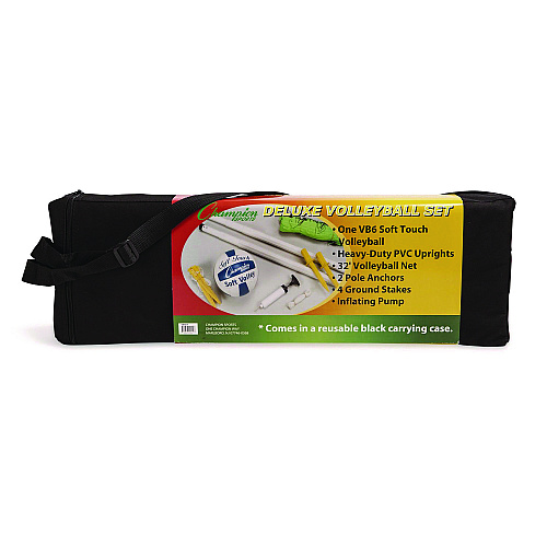 Champion Sports Deluxe Volleyball Set, Official-Size Volleyball, Volleyball Net (VBSET)