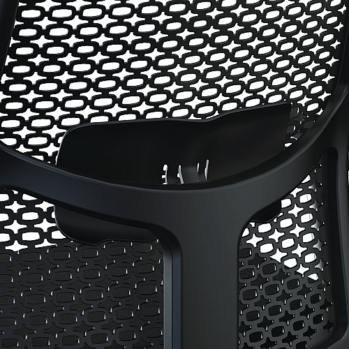 HON Ignition 2.0 ReActiv Mid-Back Task Chair, 17.25" to 21.75" Seat Height, Basalt Vinyl Seat, Charcoal Back, Black Base (I2MRL2BS23TK)