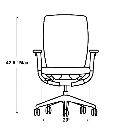 HON Flexion Mesh Back Task Chair, Supports Up to 300 lb, 14.81" to 19.7" Seat Height, Black/Basalt (FXTSAMAX25NL)