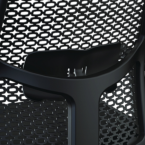 HON Ignition 2.0 ReActiv Low-Back Task Stool, 22.88" to 31.75" Seat Height, Elysian Seat, Charcoal Back, Black Base (TSR0A0S04BST)